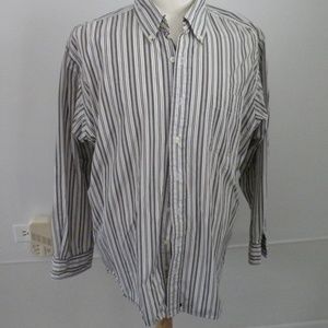 Mens GAP Shirt XL Relaxed Fit Cotton Stripe Top